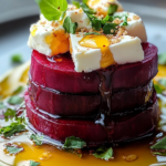 Ensalada de Remolacha Asada y Feta con Miel