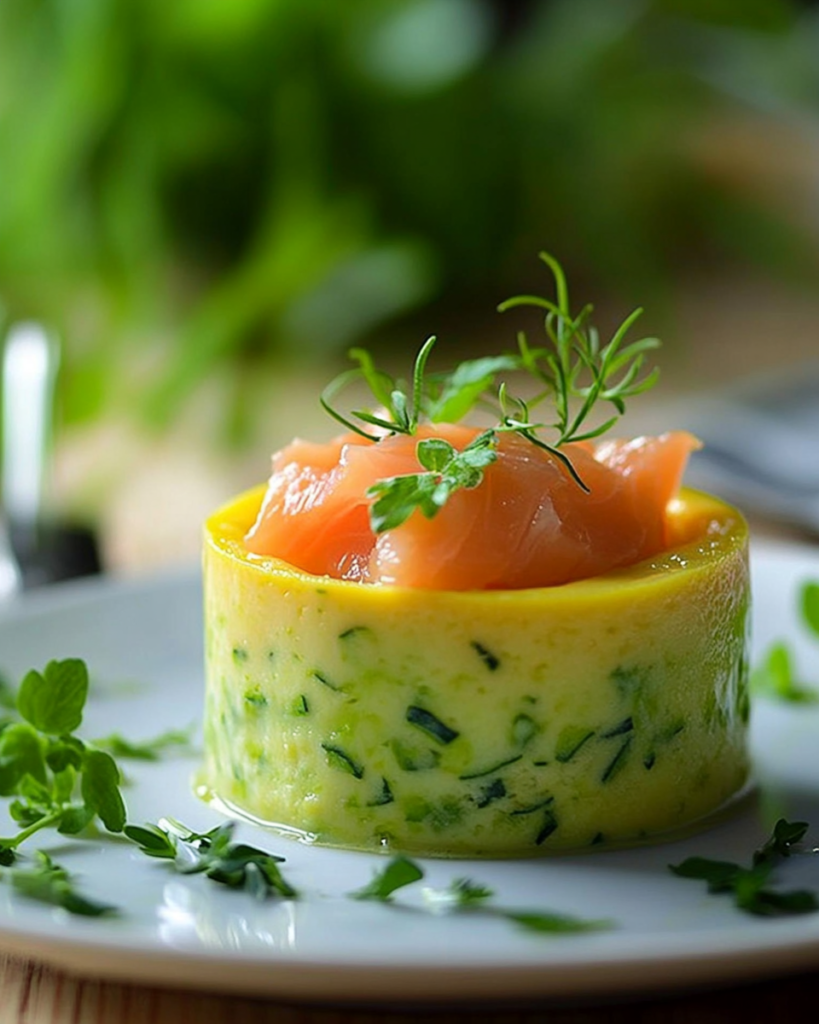Flan Ligero de Calabacín y Salmón