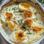 Huevos Gratinados a la Salsa Bechamel