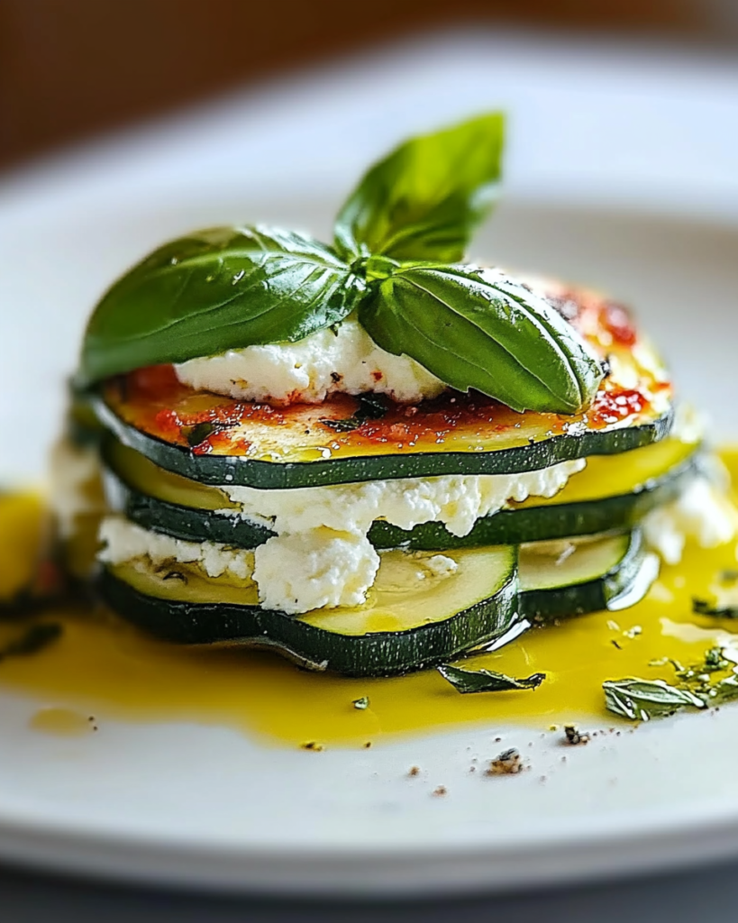 Melteado de Calabacín y Ricotta en Capas