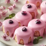 Mini Pasteles de Masa de Galleta Rosa