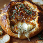 Pan de Camembert al Horno con Cebolla Caramelizada