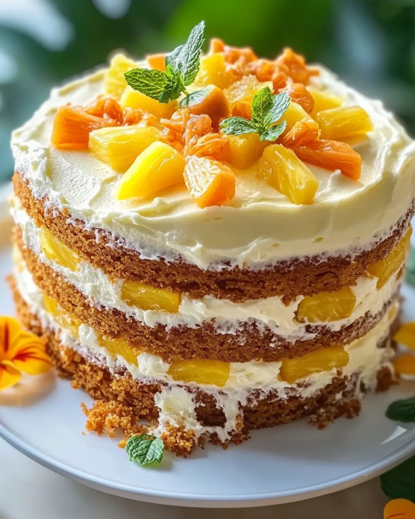 Pastel Hawaiano de Zanahoria y Piña