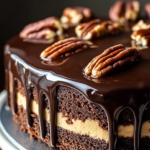 Pastel Pegajoso de Chocolate y Nueces Pecanas
