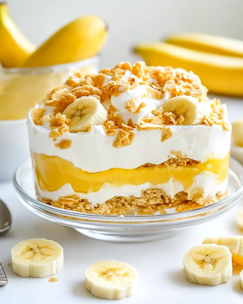 Postre de Pudding de Plátano Sin Horno