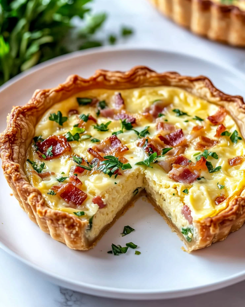 Quiche Lorraine con Masa Hoja Crujiente