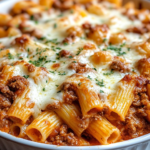 Rigatoni al Horno con Carne y Queso