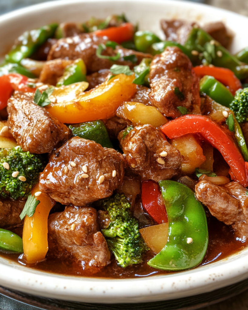 Salteado de Res Fácil con Verduras