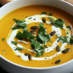 Sopa Cremosa de Calabaza Butternut con Leche de Coco