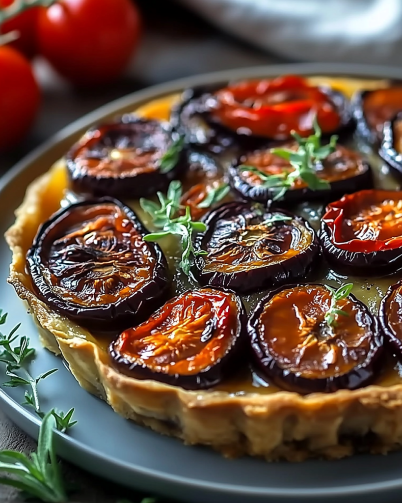 Tarta de Berenjenas con Tomates Secos