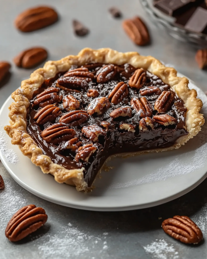 Tarta de Chocolate con Nueces Pecanas y Bourbon
