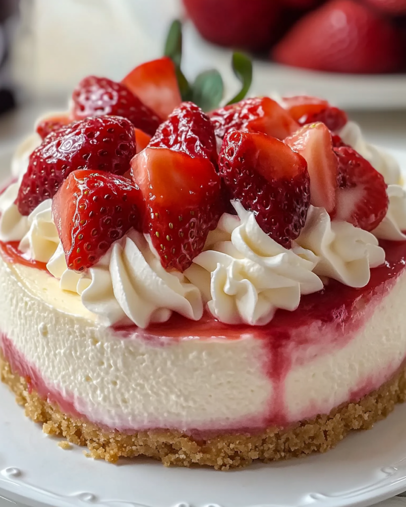 Tarta de Queso con Fresas y Crema