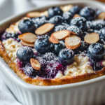Tarta de Requesón con Arándanos y Almendras