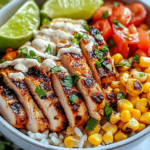Tazón de Arroz con Pollo y Elote Callejero