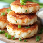 Tortitas de Puré de Papas con Cheddar y Aderezo Ranch