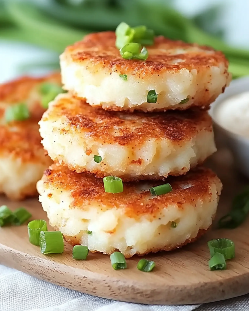 Tortitas de Puré de Papas con Cheddar y Aderezo Ranch