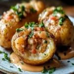 Papas Rellenas de Mariscos Cajún First Image First Image