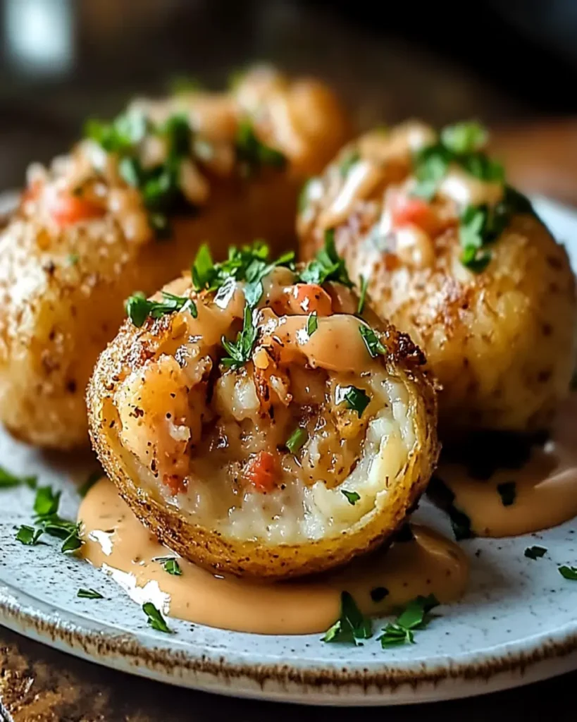 Papas Rellenas de Mariscos Cajún First Image First Image