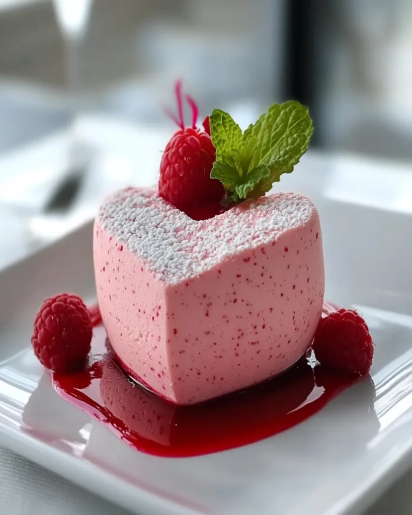 Mousse de Frambuesa en Forma de Corazón First Image First Image