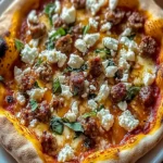Pizza Picante de Salchicha, Feta y Miel First Image First Image