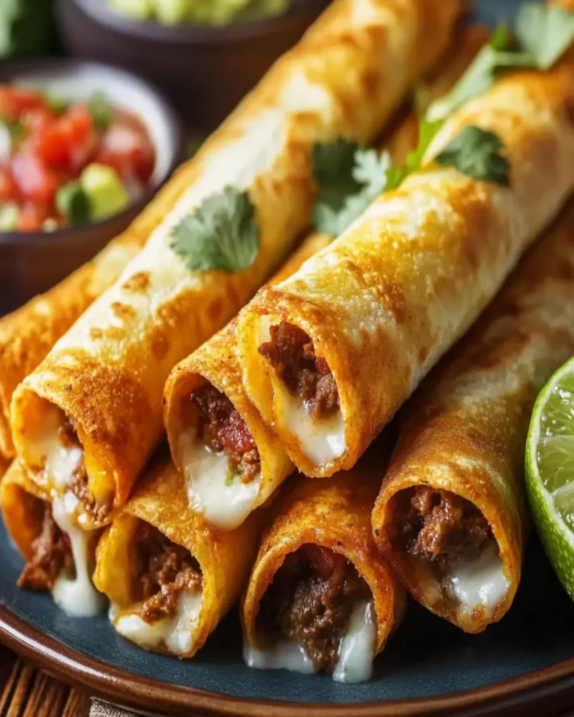 Taquitos Crujientes de Carne con Queso First Image First Image