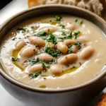 Sopa cremosa de frijoles blancos al estilo toscano First Image First Image