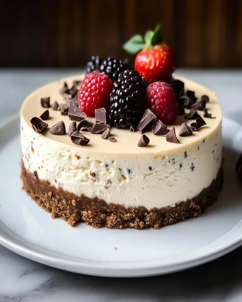 Cheesecake de Masa de Galleta Sin Hornear First Image First Image
