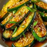Zucchini al estilo japonés con salsa de soja y sésamo First Image First Image