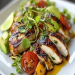 Pollo a la parrilla con aguacate californiano First Image First Image