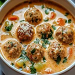 Sopa Cremosa de Albóndigas Italianas First Image First Image