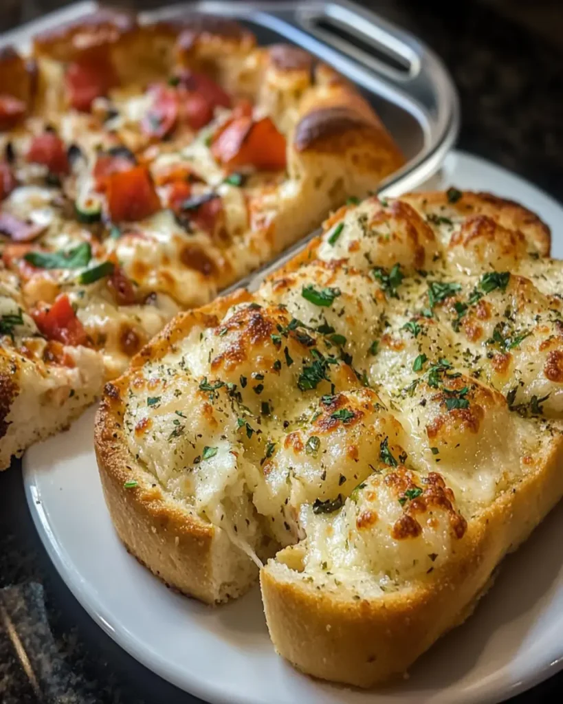 Pan de Ajo Cremoso al Horno con Pizza First Image First Image