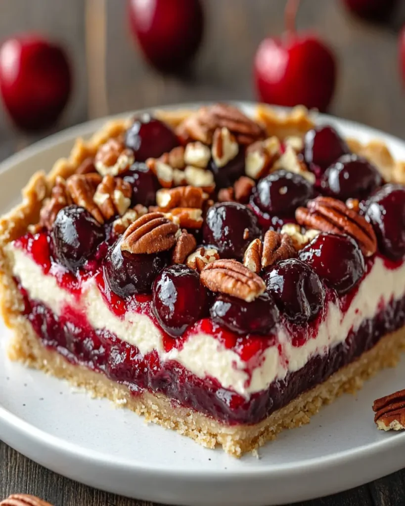 Tarta Lush de Cereza y Nueces Pecanas First Image First Image