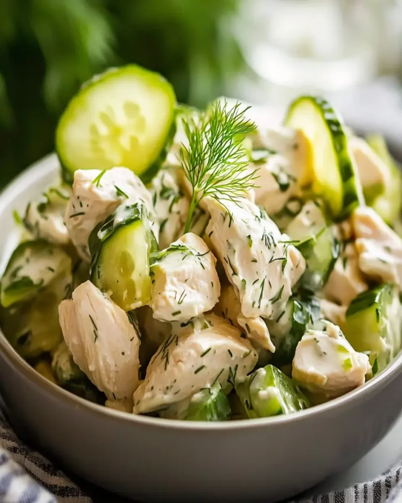 Ensalada de Pollo con Pepinillos en Vinagre First Image First Image