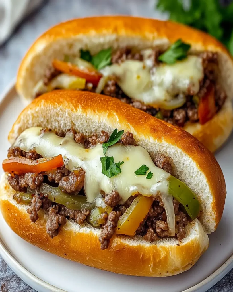 Philly Cheesesteak de Carne Molida First Image First Image