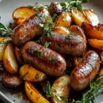 Salteado Acogedor de Salchichas y Manzanas First Image First Image