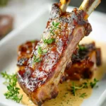 Costillas de Cordero Asadas al Ajo con Salsa de Mantequilla First Image First Image