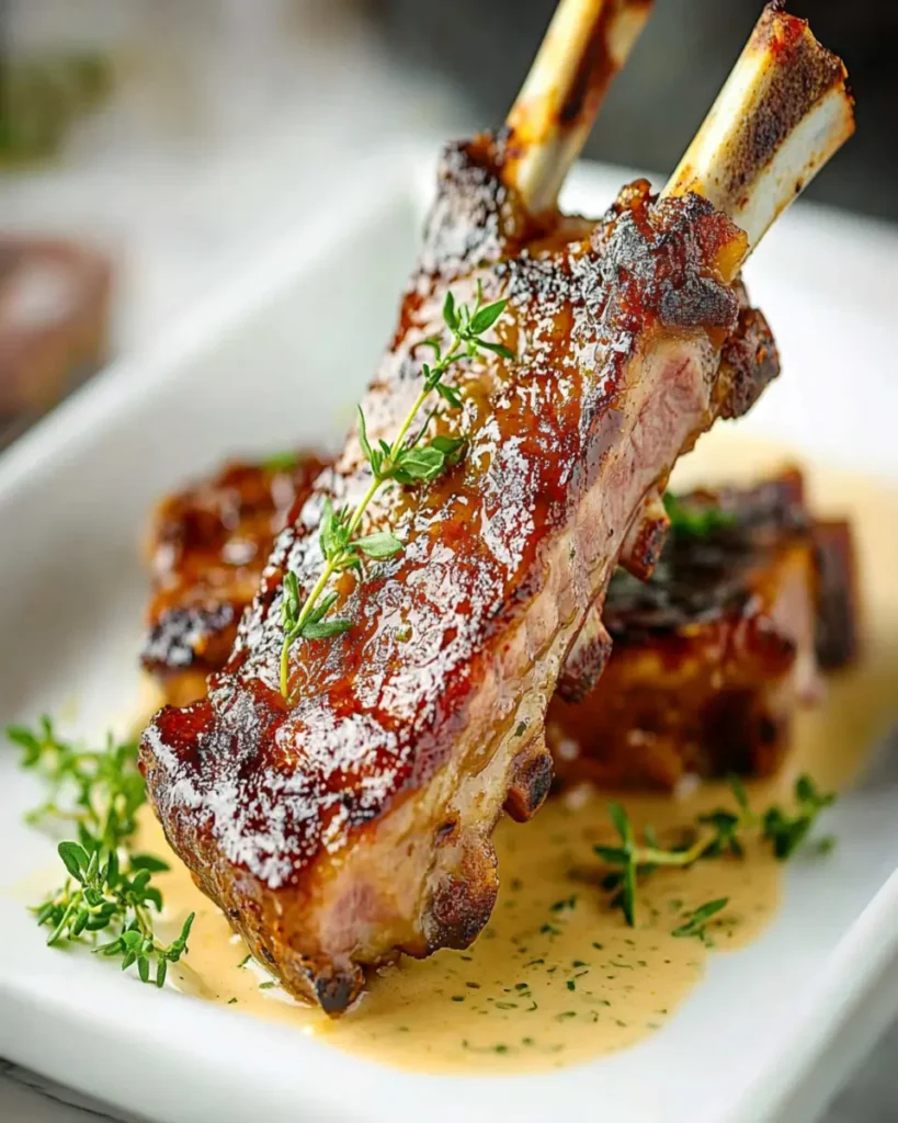Costillas de Cordero Asadas al Ajo con Salsa de Mantequilla First Image First Image