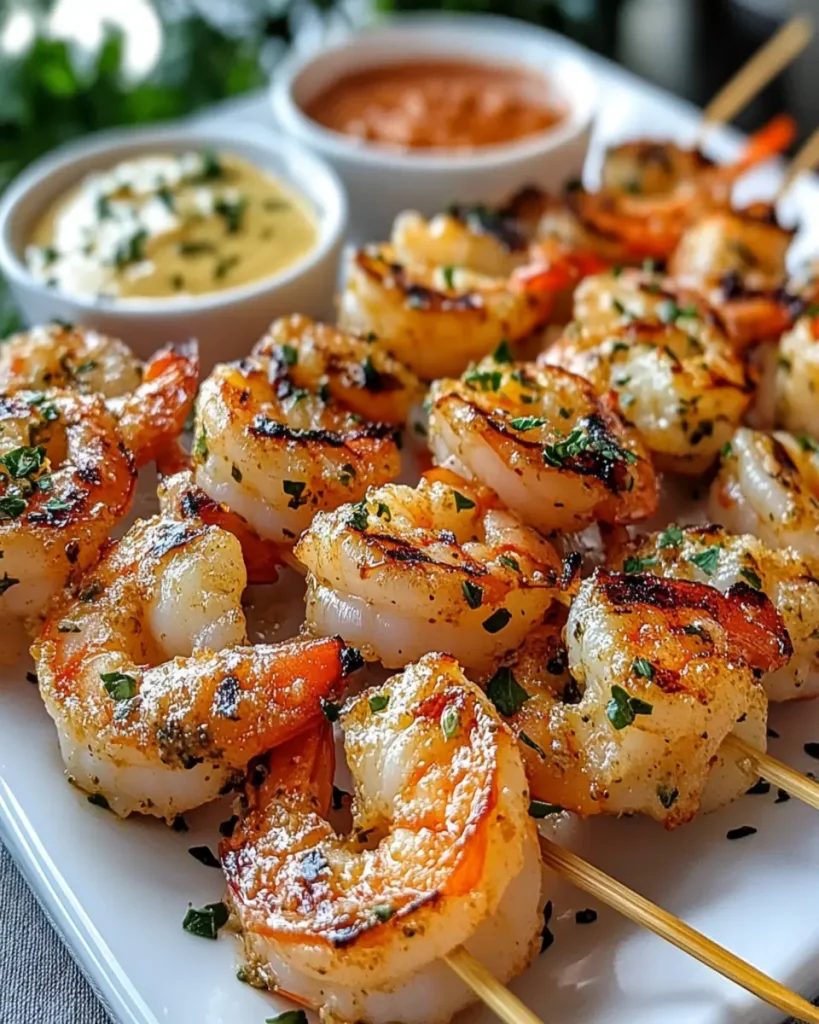 Brochetas de Camarones al Ajo y Parmesano First Image First Image