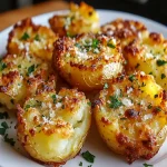 Papas Aplastadas Crujientes con Ajo y Parmesano First Image First Image