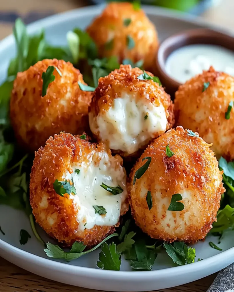 Bolas de Pollo con Mozzarella y Aderezo Ranch First Image First Image