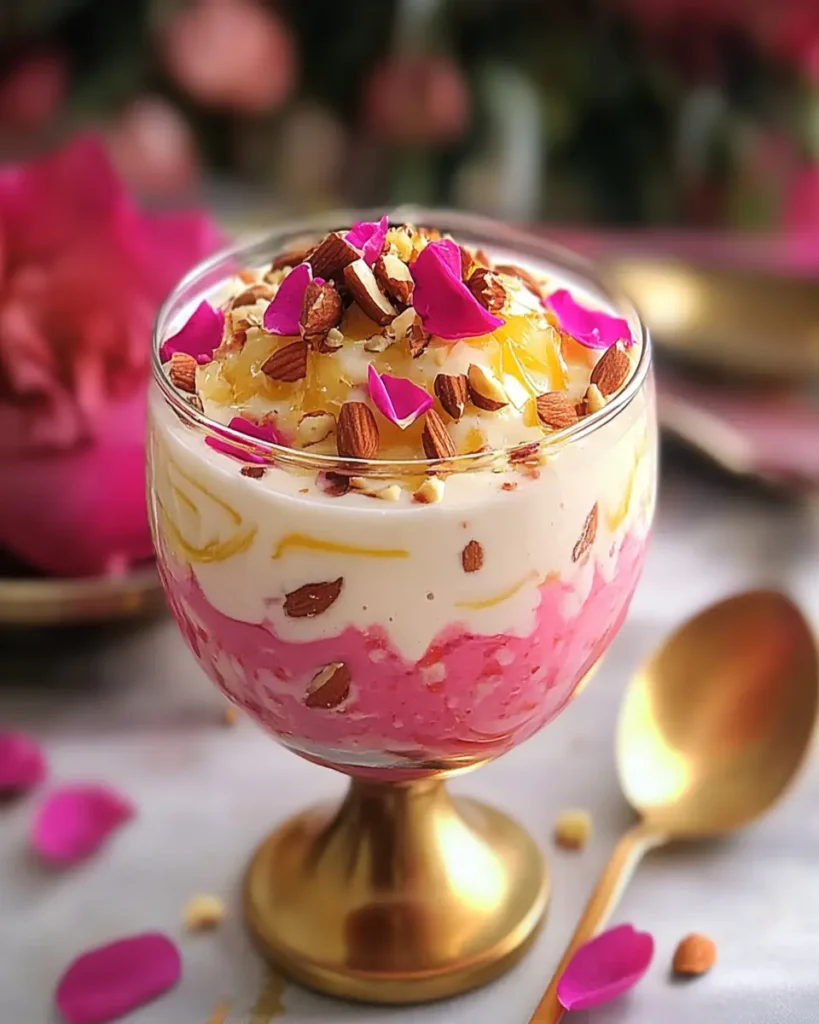 Falooda de Rasmalai con Rosa para Celebraciones Festivas First Image First Image
