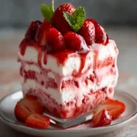 Pastel Helado de Fresas Sin Horno First Image First Image