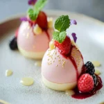 Mousse de Fresa y Chocolate Blanco en Esferas First Image First Image