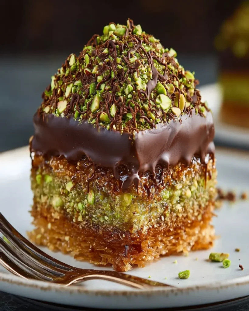 Barritas de Kunafa de Chocolate y Pistacho First Image First Image