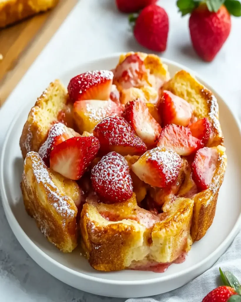 Cazuela de French Toast de Fresas en Olla de Cocción Lenta First Image First Image