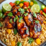 Arroz con pollo BBQ y miel First Image First Image