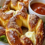 Pretzels suaves rellenos de mozzarella First Image First Image
