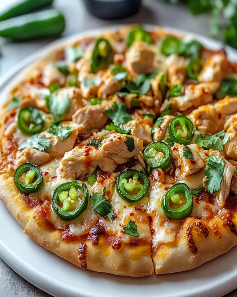 Pizza Picante de Pollo y Jalapeños Encurtidos First Image First Image