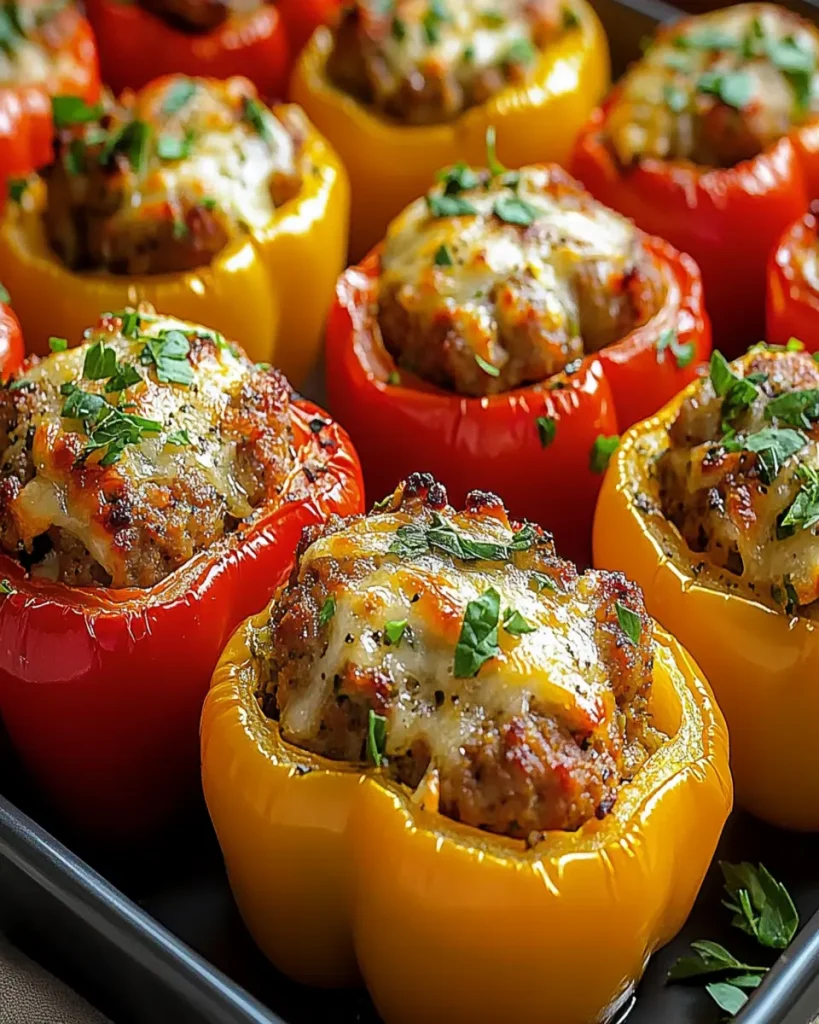 Pimientos Rellenos de Salchicha Italiana First Image First Image