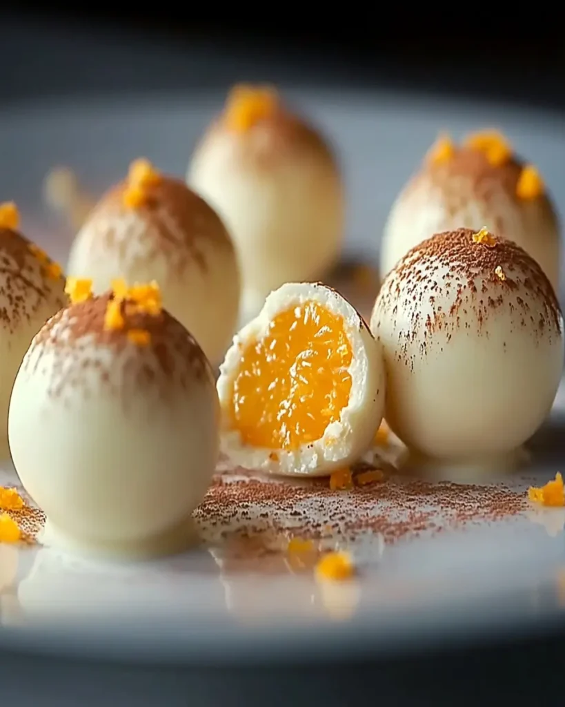 Trufas Cremosas de Chocolate Blanco y Naranja First Image First Image